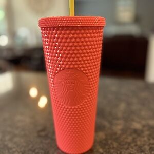 Coral Starbucks Tumbler